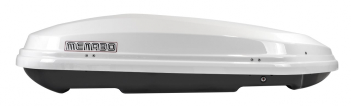 Cutie portbagaj Menabo Diamond 450 White,163x90x36cm, deschidere pe o parte [2]