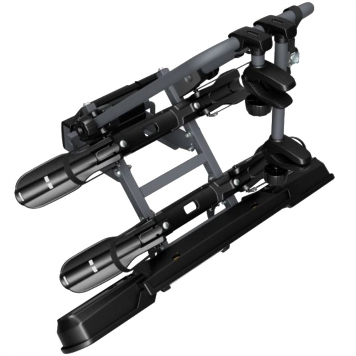 Suport 2 biciclete Peruzzo Pure Instinct 708W compatibil cu biciclete electrice cu prindere pe carligul de remorcare, Anthracite Grey [7]