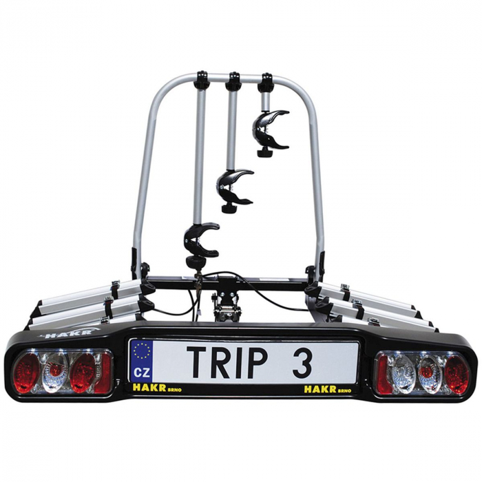 Suport 3 biciclete Hakr Trip din aluminiu cu prindere pe carligul de remorcare [2]
