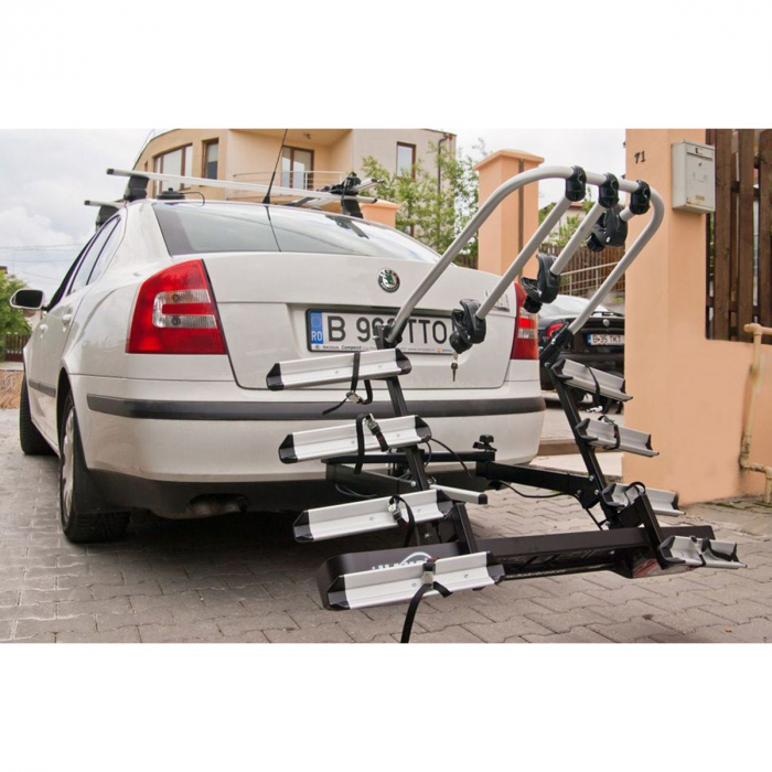 Suport 3 biciclete Hakr Trip din aluminiu cu prindere pe carligul de remorcare [4]