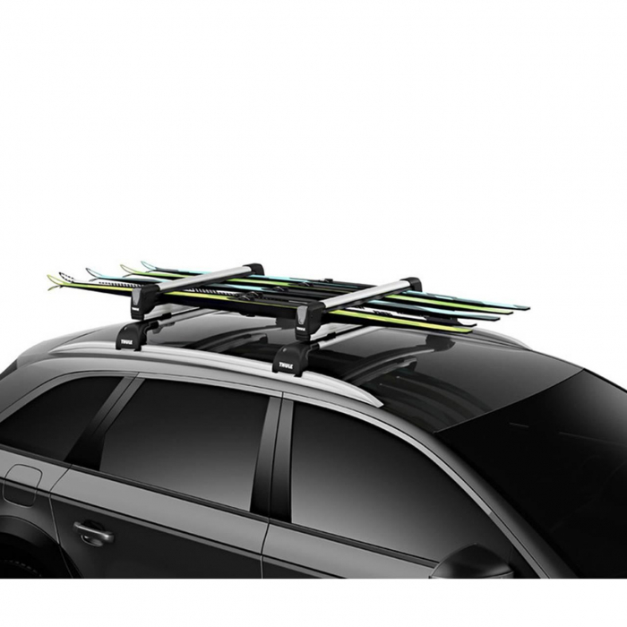Suport schiuri Thule SnowPack Extender 7325 Argintiu cu prindere pe bare transversale rectangulare [4]