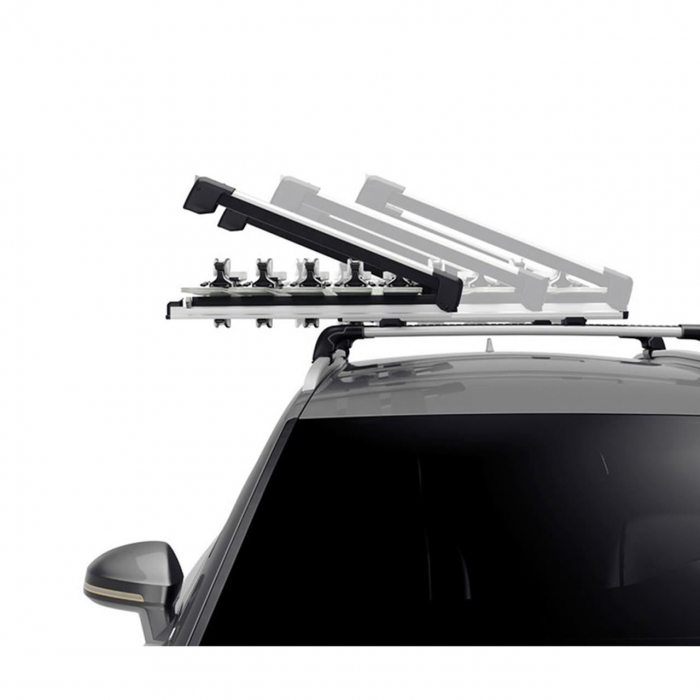 Suport schiuri Thule SnowPack Extender 7325 Argintiu cu prindere pe bare transversale rectangulare [5]