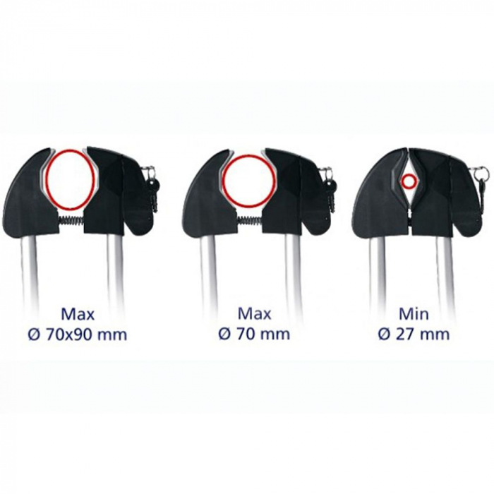 Suport biciclete Peruzzo Roma Tandem 604 Aluminiu cu prindere pe bare transversale - pentru o bicicleta [5]