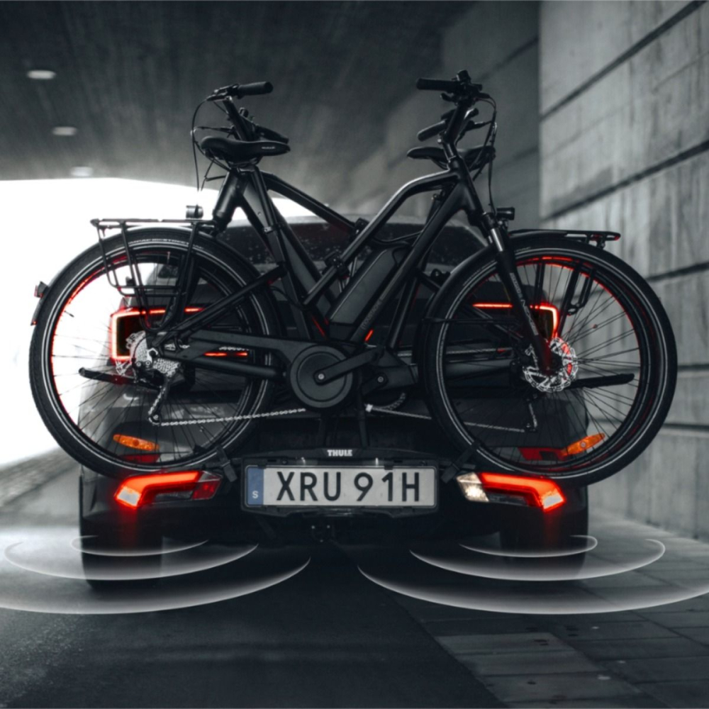 Suport pentru 2 biciclete cu senzori de parcare, Thule Epos ParkSecure 9802100 cu prindere pe carligul de remorcare (13 pini) [14]