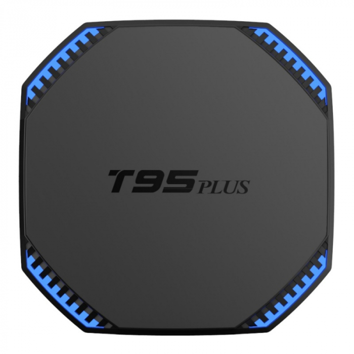 TV Box T95 Plus Smart Media Player Negru, 8K, RAM 8GB, ROM 128GB, Android 11, RK3566 Quad Core, WiFi dual band, Lumini pulsatorii [3]