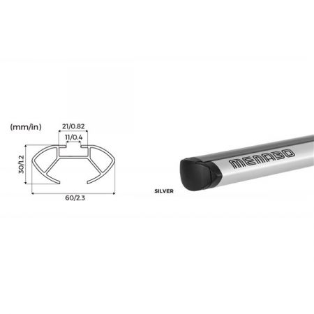 Bare transversale Menabo Delta Silver pentru Volkswagen Golf V (1K), 5 usi, model 2003-2008 [2]