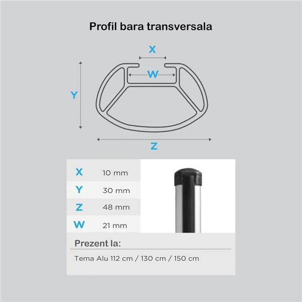 Bare transversale Menabo Tema Aluminiu pentru Dacia Sandero, 5 usi, model 2013+ [4]