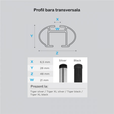 Bare transversale Menabo Tiger Silver pentru Hyundai Tucson (TL) 2015+ [7]