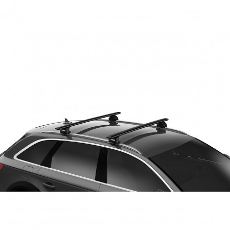 Bare transversale Thule Evo Flush Rail Wingbar Evo Black pentru VOLVO XC90, 5 usi SUV, model 2015 - prezent, Sistem cu prindere pe bare longitudinale integrate [3]
