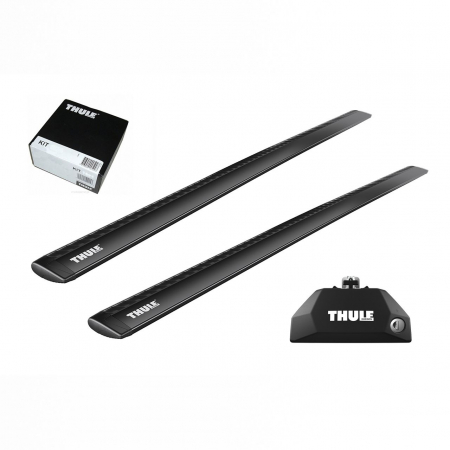 Bare transversale Thule Evo Flush Rail Wingbar Evo Black pentru VOLVO XC90, 5 usi SUV, model 2015 - prezent, Sistem cu prindere pe bare longitudinale integrate [4]