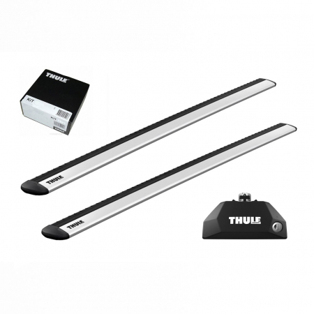 Bare transversale Thule Evo Flush Rail Wingbar Evo pentru AUDI Q5, 5 usi SUV, model 2008-2017, Sistem cu prindere pe bare longitudinale integrate [4]