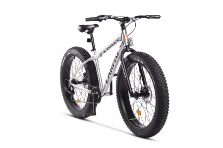 Bicicleta cu frane pe disc - mecanice - Bicicleta Fat Bike Carpat Aventus C26217A 26", Gri/Portocaliu/Negru
