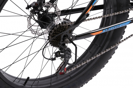 Bicicleta Fat-Bike Velors Wolf V2605D 26", Negru/Portocaliu/Albastru [5]