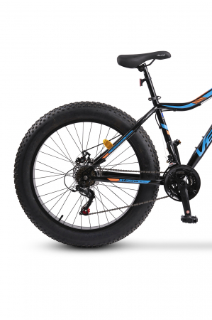 Bicicleta Fat-Bike Velors Wolf V2605D 26", Negru/Portocaliu/Albastru [4]