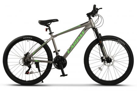 Bicicleta cu frane pe disc - mecanice - Bicicleta MTB Hidraulica Carpat Acura C2699H 26", Gri/Negru/Verde