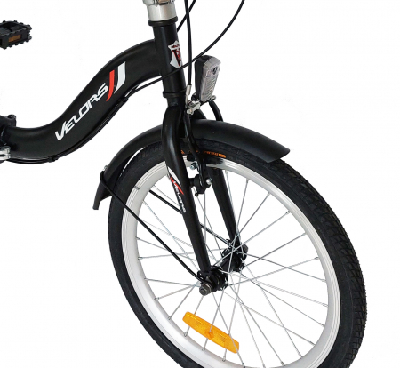 Bicicleta Pliabila Velors V2057A 20", Negru/Alb/Rosu [5]