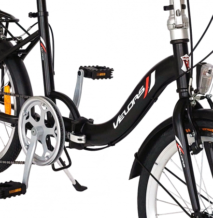 Bicicleta Pliabila Velors V2057A 20", Negru/Alb/Rosu [4]