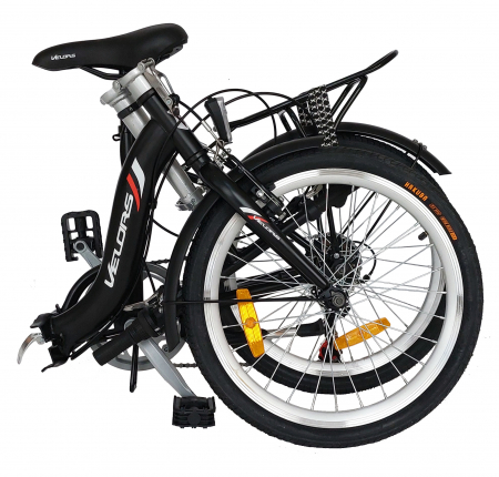 Bicicleta Pliabila Velors V2057A 20", Negru/Alb/Rosu [8]