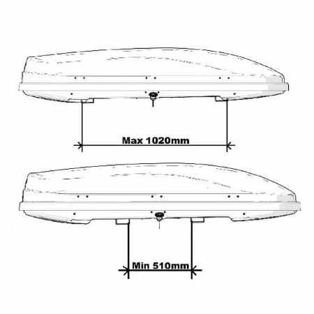 Cutie portbagaj Aleo Magic 400 Negru, Dual side [3]