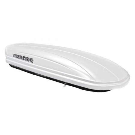Bare transversale cu montaj pe plafon-Fara bare longitudinale - Cutie portbagaj Menabo Mania 400 ABS White, 164x79x36cm