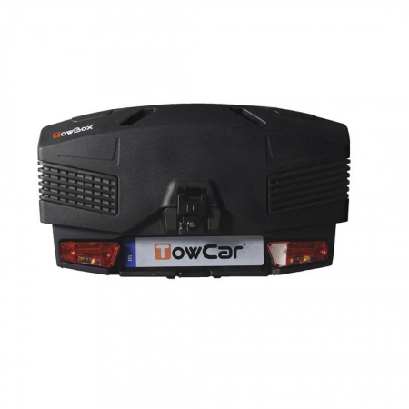 Cutie portbagaj pe carligul de remorcare TowBox Evo, Urban Negru [1]