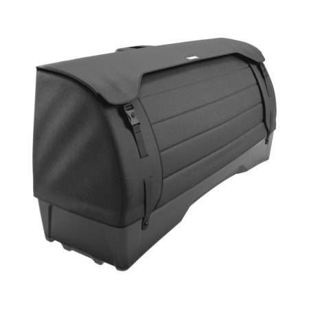 Accesorii auto - Cutie portbagaj Thule Onto 2 cu fixare pe suportul de bicicleta cu prindere pe carligul de remorcare EasyFold 3