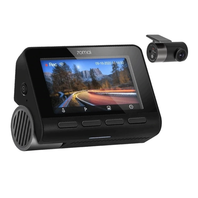 Pachet camera auto DVR Xiaomi 70MAI A800S cu camera spate RC09, kit alimentare permanenta, 4K, 140°, ADAS, GPS, Monitorizare parcare [1]