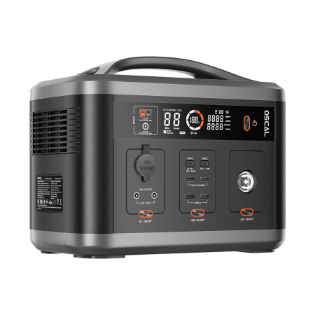 Statie de incarcare electrica portabila Blackview Oscal PowerMax 700 AC/DC & Incarcare wireless, 700W, Lanterna, Lcd [1]