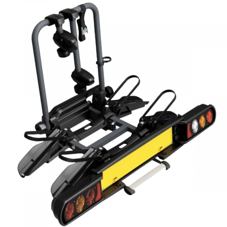 Suport biciclete cu prindere pe carlig remorcare - Suport 2 biciclete Peruzzo Pure Instinct 708W compatibil cu biciclete electrice cu prindere pe carligul de remorcare, Anthracite Grey