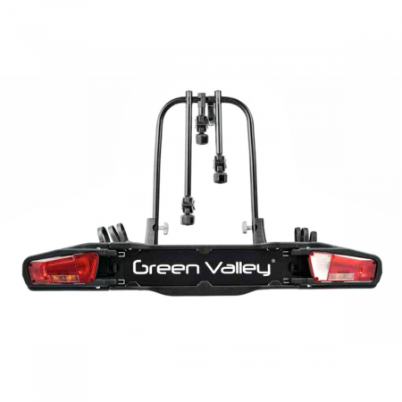Suport bicicleta Green Valley Discovery 160514-3 cu prindere pe carligul de remorcare, 3 biciclete, Negru [2]