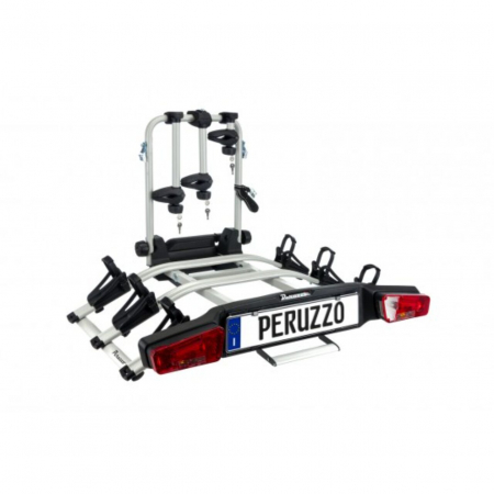 Suport portbagaj cu montaj pe carlig - Suport biciclete Peruzzo Zephyr 713/3E cu prindere pe carligul de remorcare - pentru 3 biciclete electrice