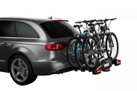 Suport biciclete Thule VeloCompact 926 cu prindere pe carligul de remorcare + adaptorul Thule 9261, pentru 3 sau 4 biciclete [4]