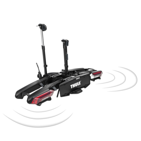 Accesorii auto - Suport pentru 2 biciclete cu senzori de parcare, Thule Epos ParkSecure 9802100 cu prindere pe carligul de remorcare (13 pini)