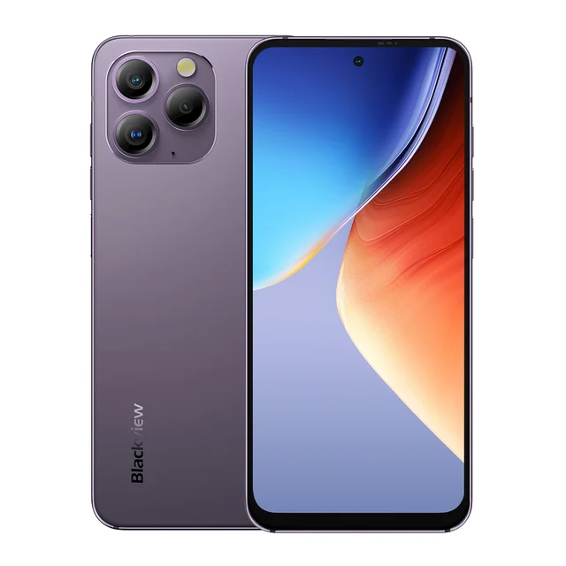 Compatibile Digi - Telefon mobil Blackview A96, Provence Purple, 4G, display 6.5''120Hz 2.4K, 8+8GB RAM, 256GB ROM, Android 13, Helio G99, 4380mAh, Dual SIM