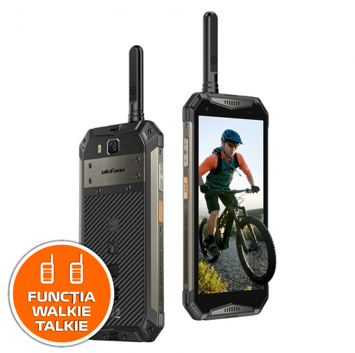 Telefoane Rezistente - Telefon mobil Ulefone Armor 20WT Negru 4G, IPS 5.65", 12GB + 8GB RAM, 256GB ROM, Android 12, Functie Walkie-Talkie, NFC, 10850mAh, Dual SIM