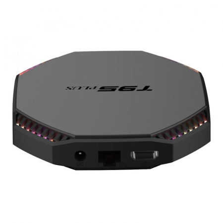 TV Box T95 Plus Smart Media Player Negru, 8K, RAM 8GB, ROM 128GB, Android 11, RK3566 Quad Core, WiFi dual band, Lumini pulsatorii [7]