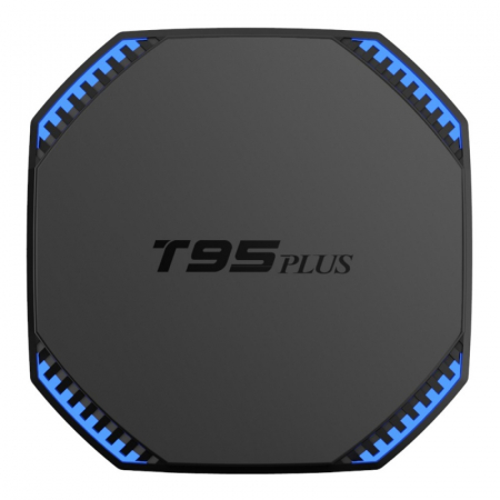TV Box T95 Plus Smart Media Player Negru, 8K, RAM 8GB, ROM 128GB, Android 11, RK3566 Quad Core, WiFi dual band, Lumini pulsatorii [2]