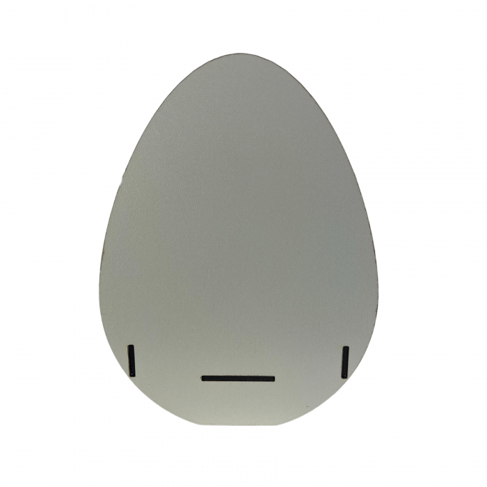 Cutie in forma de Ou Kinder 20 cm lungime x 15 cm latime x 8.5 cm inaltime confectionata din MDF 3mm alb lucios [2]