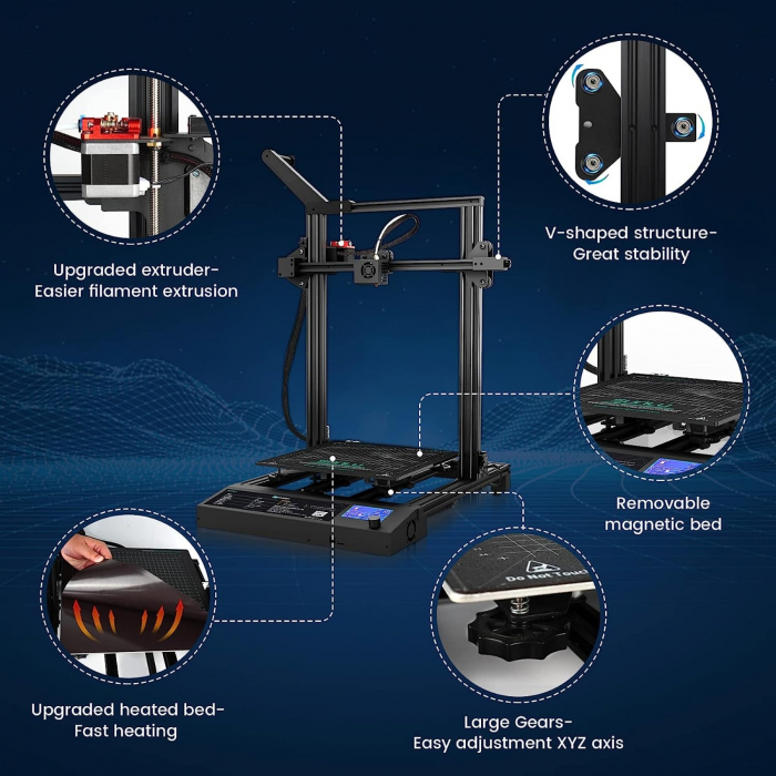 Imprimanta 3d S8 Pro Sunlu cu suprafata de printare 310x310x400mm [9]