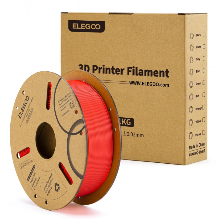 Rola filament, PLA, 1.75 mm, Rosu, Elegoo [3]
