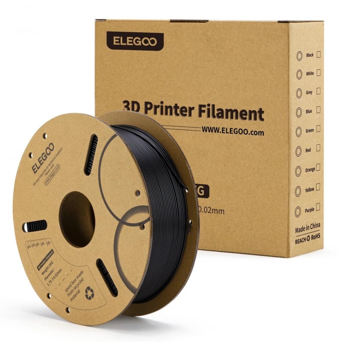 Rola filament, PLA, 1.75 mm, Negru, Elegoo [3]