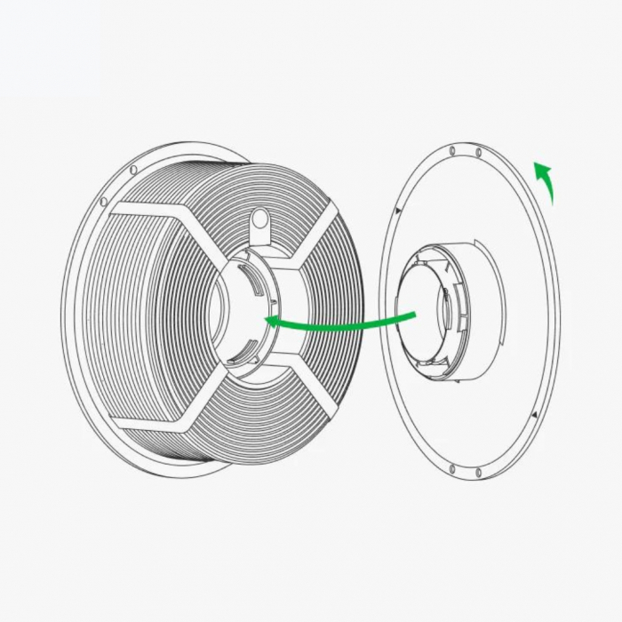 Rezerva filament, PLA Basic, 1.75 mm, Alb, Bambu Lab [7]