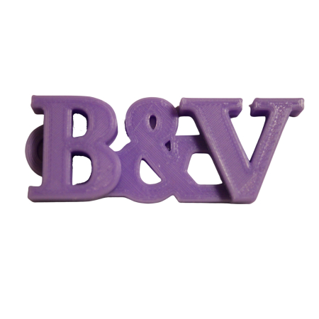Cadouri personalizare 3d - Breloc cu initialele B&V