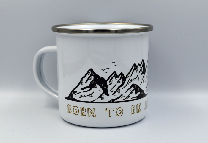 Cana metalica retro "Born to be ..." [1]