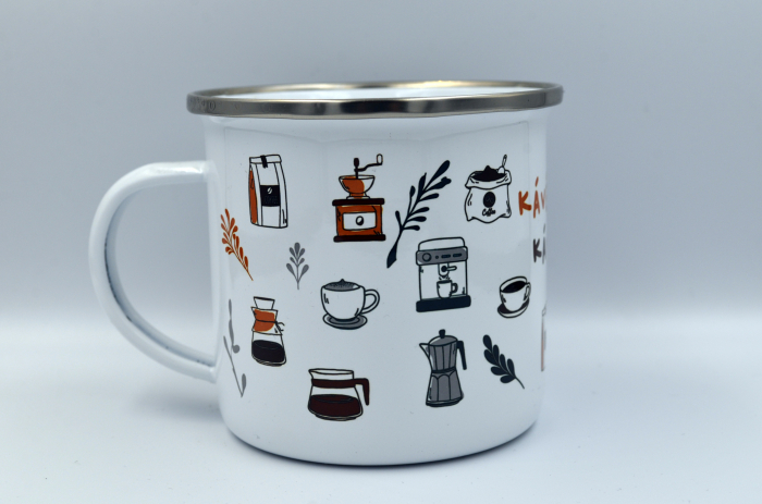 Cana metalica "Kávésból kávét " vintage [2]