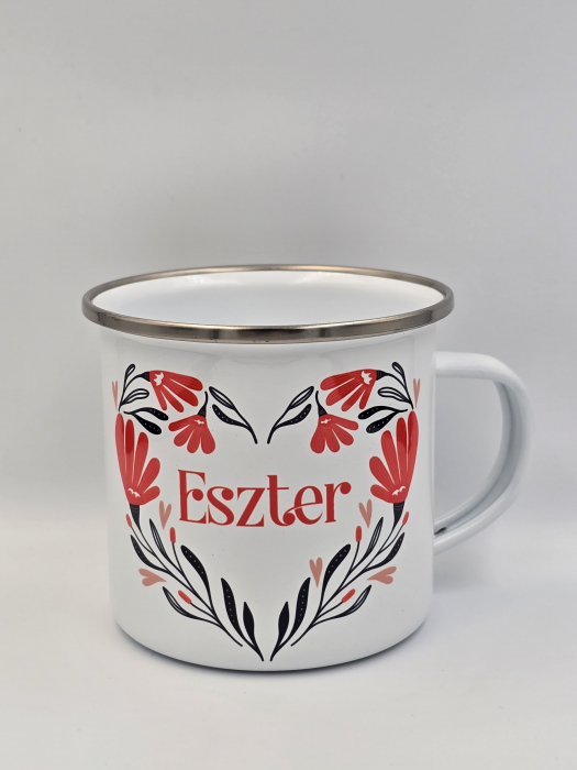 Cana metalica retro , forma inima - nume personalizat [1]