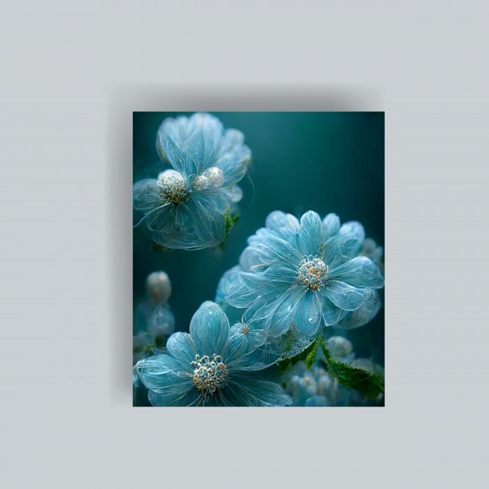 Tablou canvas cu flori albastru [1]