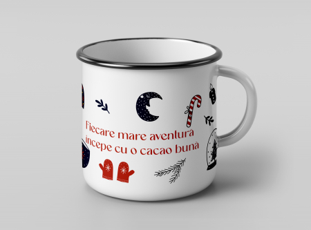 Crăciuni - Cana metalica "aventura cu cacao"