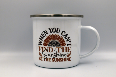 Fém bögrék - "Be the sunshine" retro fem bogre
