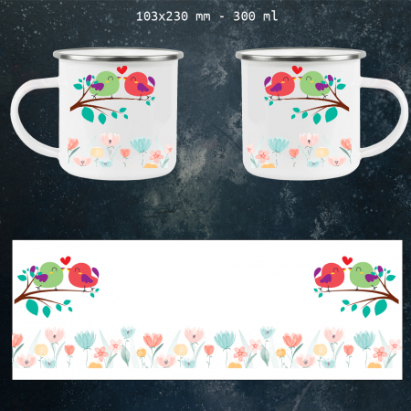 Căni cu design unic - Cană metalică - Grafica primăvara